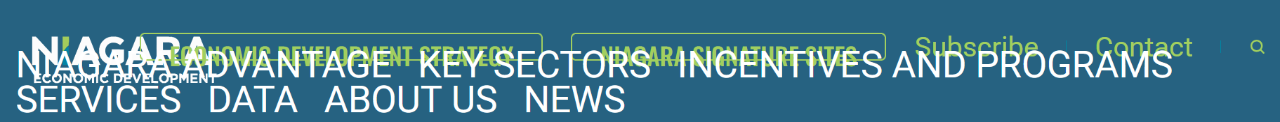 Screenshot of website header set to 200% text zoom in Firefox. Text and images are overlaid on one another in an unreadable jumble, rather than reflowing to accommodate the larger text size